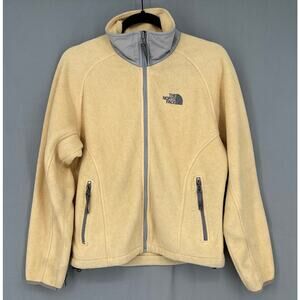 Vintage North Face Jacket Womens XS Butter Yellow Fleece Zip Outdoors Gorpcore
